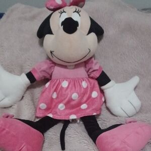 Disney Pink and White Minnie Mouse Stuffed Animal